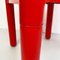 Set of Space Age Italian Red Plastic Chairs by Carlo Bartoli for Kartell, 1970s 13