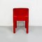 Rote italienische Space Age Stühle aus Kunststoff von Carlo Bartoli für Kartell, 1970er, 2er Set 9