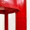 Rote italienische Space Age Stühle aus Kunststoff von Carlo Bartoli für Kartell, 1970er, 2er Set 14