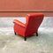 Mid-Century Modern Italian Red Leather Armchairs, 1940s, Set of 2 11