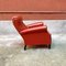 Mid-Century Modern Italian Red Leather Armchairs, 1940s, Set of 2 10