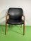 Danish Teak Armchair with Leather Cover, 1960s, Image 1