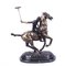 Sculpture de Cheval au Galop de Joueur de Polo Vintage en Bronze, 20ème Siècle 11