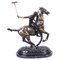 Scultura di cavallo al galoppo di un giocatore di polo in bronzo, XX secolo, Immagine 1