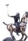 20th Century Vintage Bronze Polo Player Galloping Horse Sculpture 3