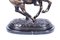 Galoppierende Vintage Skulptur eines Pferdespielers aus Bronze, 20. Jh 7