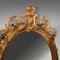 Espejo giratorio antiguo de gesso dorado, década de 1800, Imagen 3