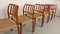 Model 83 Dining Chairs in Teak with New Danish Cord Seatings by Niels Otto Møller for J.L. Møllers, Set of 6, Image 7