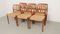 Model 83 Dining Chairs in Teak with New Danish Cord Seatings by Niels Otto Møller for J.L. Møllers, Set of 6 1