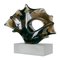 Vintage Italian Murano Glass Abstract Sculpture with Spikes on Display Base, Image 1