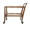 Vintage Italian Number 58 Bar Cart in Wood and Glass 1