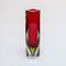 Vintage Italian Vase in Massive Red Sommerso Murano Glass by Flavio Poli 2