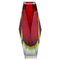 Vintage Italian Vase in Massive Red Sommerso Murano Glass by Flavio Poli 1