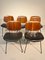 Chairs in Mahogany Wood and Sitting in Skii, 1960s, Set of 5 1