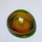 Vintage Mid-Century Bowl in Green Murano Glass with Orange Accents, Image 2