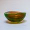 Vintage Mid-Century Bowl in Green Murano Glass with Orange Accents, Image 5
