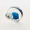 Vintage Mid-Century Ashtray in Murano Glass and Frosted Glass with Blue Accents, Image 3