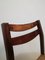 Scandinavian Style Rosewood and Straw Chairs, Set of 4, Image 17