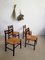 Scandinavian Style Rosewood and Straw Chairs, Set of 4 12