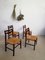 Scandinavian Style Rosewood and Straw Chairs, Set of 4, Image 12
