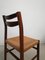 Scandinavian Style Rosewood and Straw Chairs, Set of 4, Image 13