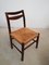 Scandinavian Style Rosewood and Straw Chairs, Set of 4, Image 16