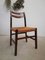 Scandinavian Style Rosewood and Straw Chairs, Set of 4, Image 11