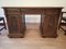 Antique Office Desk with Chairs in Walnut and Leather, Set of 3 16