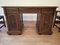 Antique Office Desk with Chairs in Walnut and Leather, Set of 3 17