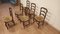 Antike französische provenzalische Stühle aus Eiche, 6er Set 7