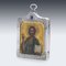 Russian Faberge Silver and Wood Miniature Icon, Moscow, 1900s 2