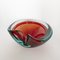 Vintage Ashtray in Blue and Red Murano Glass by Flavio Poli 2