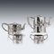 Chinese Solid Silver Tea Set by Singfat, 1900s, Set of 4 3