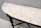 Vintage Lacquered Beech Console Table with Demilune Portuguese Pink Marble Top, Italy 10