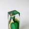 Vintage Flavio Poli Style NOS Vase in Green Submerged Murano Glass 4