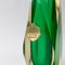 Vintage Flavio Poli Style NOS Vase in Green Submerged Murano Glass 3