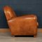 French Leather Wing Back Armchair, 1960s 5