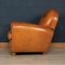 French Leather Wing Back Armchair, 1960s 3