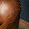 Art Deco Dutch Sheepskin Leather Tub Chair 6