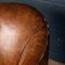 Art Deco Dutch Sheepskin Leather Tub Chair 14