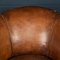 Art Deco Dutch Sheepskin Leather Tub Chair 12