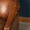 Art Deco Dutch Sheepskin Leather Tub Chair 7