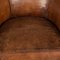 Art Deco Dutch Sheepskin Leather Tub Chair 13