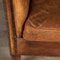 Dutch Sheepskin Leather Tub Chair, Image 11