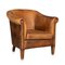 Dutch Sheepskin Leather Tub Chair, Image 1