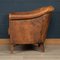 Dutch Sheepskin Leather Tub Chair, Image 5