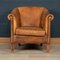 Dutch Sheepskin Leather Tub Chair, Image 6