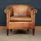 Dutch Sheepskin Leather Tub Chair, Image 5