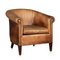 Dutch Sheepskin Leather Tub Chair, Image 1