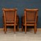 English Leather and Rattan Armchairs, Set of 2 3